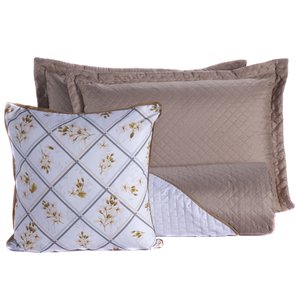 Kit Cobre Leito Maya Basic Dupla Face C/ Almofada Casal Padrão 04 Peças