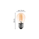 Ver imagem 2 de Lâmpada LED Nordecor Filamento Bolinha G45 4W E27 Bivolt 2400k Branco Quente 1043