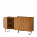 Ver imagem 2 de Buffet Aparador Flow 1,60m Design Curvo Pés em Aço:nature