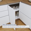 Ver imagem 7 de Balcão Canto Direita Esquerda 1 Porta com Rodapé 92 x 52cm 100% MDF Rainha Branco/Nature
