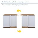 Ver imagem 6 de Balcão Canto Direita Esquerda 1 Porta com Rodapé 92 x 52cm 100% MDF Rainha Branco/Nature