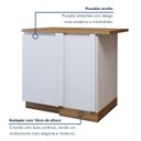 Ver imagem 7 de Balcão Canto Direita Esquerda 1 Porta com Rodapé 92 x 52cm 100% MDF Rainha Branco/Nature