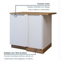 Ver mais imagens de Balcão Canto Direita Esquerda 1 Porta com Rodapé 92 x 52cm 100% MDF Rainha Branco/Nature