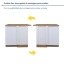 Ver imagem 5 de Balcão Canto Direita Esquerda 1 Porta com Rodapé 92 x 52cm 100% MDF Rainha Branco/Nature