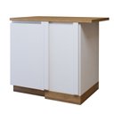 Ver imagem 2 de Balcão Canto Direita Esquerda 1 Porta com Rodapé 92 x 52cm 100% MDF Rainha Branco/Nature