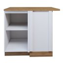 Ver imagem 5 de Balcão Canto Direita Esquerda 1 Porta com Rodapé 92 x 52cm 100% MDF Rainha Branco/Nature