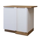 Ver imagem 3 de Balcão Canto Direita Esquerda 1 Porta com Rodapé 92 x 52cm 100% MDF Rainha Branco/Nature