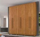 Ver imagem 1 de Guarda Roupa Casal 6 Portas 3 Gavetas com Pés 200cm Milano Cinamomo - Benetil
