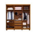 Ver imagem 2 de Guarda Roupa Casal 6 Portas 3 Gavetas com Pés 200cm Milano Cinamomo - Benetil