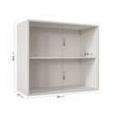 Ver imagem 3 de Armário Aéreo Planejado 2 Portas 80cm Arizona CabeCasa MadeiraOriginals Branco