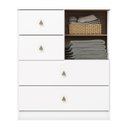 Ver imagem 2 de Cômoda Quarto Infantil 75cm 4 Gavetas e Nicho Cute Branco/Jequitibá H02 D'Rossi