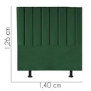 Ver imagem 3 de Cabeceira Estofada Carla 140cm Casal para Cama Colchão Box Quarto Suede Verde - Aurora Line