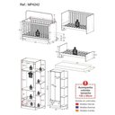 Ver mais imagens de Berço 3 em 1 com Guarda-roupas 2 Portas 1 Gaveta e Colchão Incluso Doce de Leite Multimóveis