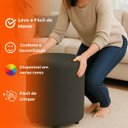 Ver imagem 4 de Puff Banqueta Redondo Decorativo Pufe Luxuoso Decoração Cinza