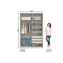 Ver imagem 3 de Módulo de Quarto Solteiro Guarda Roupa Mc10 Seletto C/ 2 Portas de Correr e 3 Gavetas Areia/