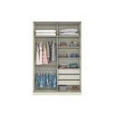 Ver imagem 4 de Módulo de Quarto Solteiro Guarda Roupa Mc10 Seletto C/ 2 Portas de Correr e 3 Gavetas Areia/
