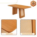 Ver imagem 5 de Mesa de Jantar Carolina Tampo 180cm Mdf Canto Copo e 6 Cadeiras Melissa Moderna Mobilia
