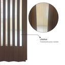 Ver mais imagens de Porta Sanfonada de PVC Translucido 210cm x 60cm Plastporta Bcf Marrom/Imbuia com