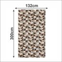 Ver imagem 1 de Tapete Jacquard Antiderrapante 1,32x3,00 Dallas Caramelo