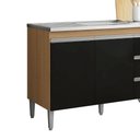 Ver imagem 2 de Balcão Gabinete de Pia para Cozinha sem Tampo 120cm Andréia Amêndoa/preto- Mabe Magazine