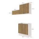 Ver imagem 4 de Lavanderia Modulada Kappesberg Celeste 3 Peças Branco/nogueira 160cm