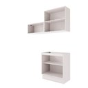 Ver imagem 3 de Lavanderia Modulada Kappesberg Celeste 3 Peças Branco/nogueira 160cm