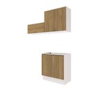 Ver imagem 2 de Lavanderia Modulada Kappesberg Celeste 3 Peças Branco/nogueira 160cm