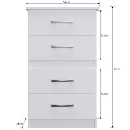 Cômoda 4 Gavetas Caribe 504 Móveis Doripel - 3