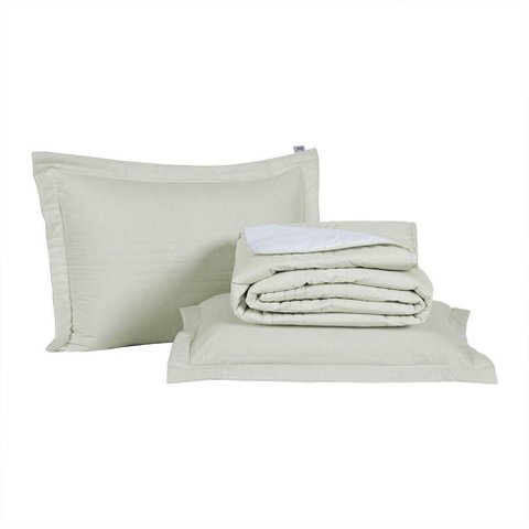 Kit Cobre Leito + Jogo de Cama Premier Queen 7 Peças Hipercal 200 Fios 80% Algodão, 20% Poliéster