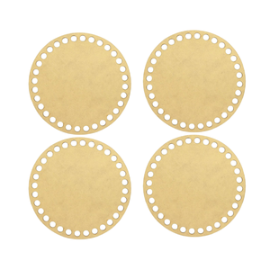 Kit 4 Bases Redonda Crochê Fio de malha MDF - 30cm Diâmetro