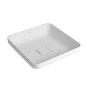 Cuba de Sobrepor Quadrada 40cm Deca Slim Branco