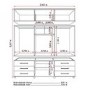 Ver imagem 4 de Guarda-Roupa Casal 14 Portas 6 Gavetas Roma Móveis Bechara