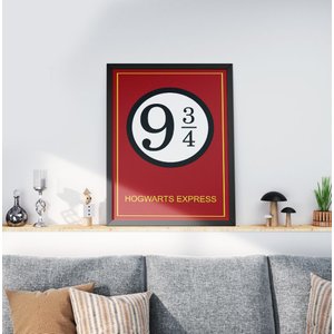 Quadro Decorativo Moldura Preta 30x40cm Harry Potter