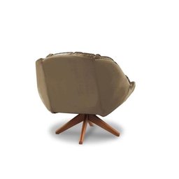 Poltrona Decorativa Califórnia Com Base Giratória Suede - Cappuccino - 3