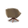 Poltrona Decorativa Califórnia Com Base Giratória Suede - Cappuccino - 3