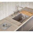 Ver imagem 3 de Cuba Docol Bistrô 70x40x20 Cm Aço Inox Escovado Acessórios Lixeira Quadrada