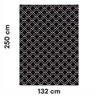 Tapete Jacquard Antiderrapante 1,32x2,50 Casablanca Preto - 1