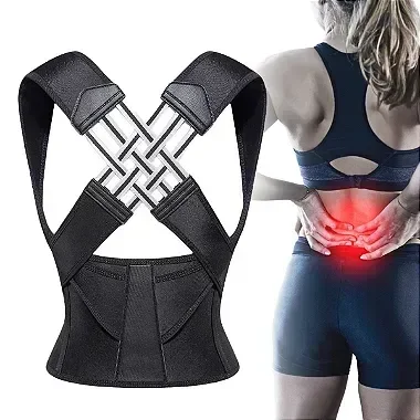 Colete Corretor Postural Ortopédico Coluna Cervical Alinha Postura Tamanho:m - 1