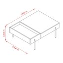 Ver imagem 2 de Kit Aparador e Mesa de Centro Portugal 3 Portas sem Gavetas MDP Cumaru-Opala Madetec Móveis