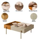 Ver imagem 6 de Kit Aparador e Mesa de Centro Portugal 3 Portas sem Gavetas MDP Cumaru-Opala Madetec Móveis