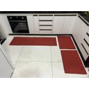 Ver imagem 2 de Jogo Rústico 3 Peças 1 Passadeira + 2 Tapetes Terracota