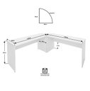 Ver imagem 7 de Mesa de Escritório em L 140x60cm com Conexão + Cadeira de Escritório Netflex Ergonômica Reclinável