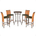 Ver imagem 1 de Mesa Bistro e 4 Banquetas Roma Marrom Corda Náutica 12 Trama Original