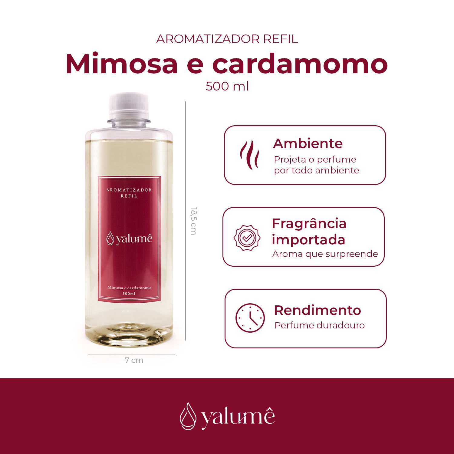 Refil Aromatizador de Ambiente Mimosa e Cardamomo 500 Ml - Yalumê - 2