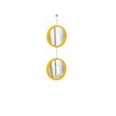 Ver imagem 1 de Espelho Decorativo Duplo Amarelo Alça Corrente 20 cm e 20 cm Redondo