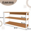 Ver imagem 2 de Sapateira Industrial 3 Prateleiras Canela/branco
