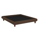 Ver imagem 1 de Cama King Japonesa 210cm Pés Madeira Haru Veludo Marrom - Sallar Home