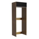 Ver imagem 1 de Porta Geladeira 1 Porta Basculante Rustic/Preto Glamy Madesa