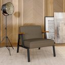 Ver imagem 2 de Poltrona Decorativa Coimbra Preto/cinamomo/capuccino - Móveis Arapongas Preto Fosco/cin/suede