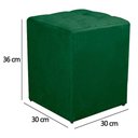 Ver imagem 5 de Kit Poltrona Decorativa Namoradeira 2 Puffs Quadrado e 2 Almofadas Suede - Lm Decor Verde